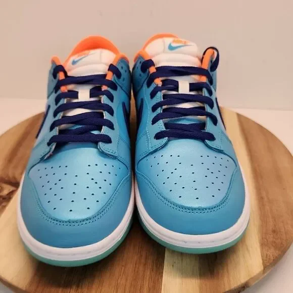 Nike Dunk Low SE "Baltic Blue/Deep Royal Blue/Total Orange" Men's Shoe Size 9.5 - Picture 2 of 11